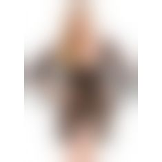 Чорний пеньюар з мереживом і стрінги Fantasy Lingerie, Xl/ХХl
