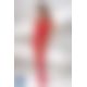 Бодистокинг Passion BS052 red, комбинезон, имитация корсета с подтяжками, чулок и трусиков