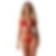 Боді - Obsessive Luiza Body Red S/M Боді - Obsessive Luiza Body Red S/M