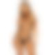 Бодістокінг Leg Avenue Racer neck bodystocking Black