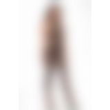 Бодистокинг Noir Handmade F315 Ego flocked mesh halter catsuit - XL