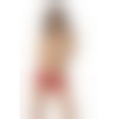 Трусики-бразилиана из цветочного кружева Raja Thong red XXL/XXXL - Passion