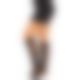 Носочки ажурные с рюшами Leg Avenue Sweetheart Ruffle Cuff Knee Highs Black, высокие