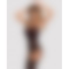 Бодистокинг Obsessive Bodystocking G310, XL/XXL, имитация пояса с чулками, круглые вырезы на ногах и