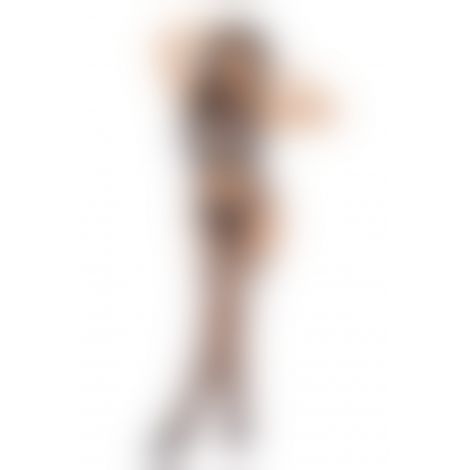 Бодістокінг - Bodystocking 2083, black - One Size