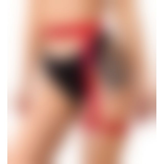 Гартер на ногу Art of Sex - Naomi з написом SEXY, натуральна шкіра, розмір XS-2XL, колір червоний