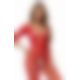 Бодістокінг - Bodystocking 2037, red - One Size