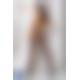 Эротические колготки-бодистокинг Passion S019 white, имитация трусиков ажурных с доступом, в сеточку