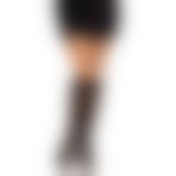Носочки ажурные с рюшами Leg Avenue Sweetheart Ruffle Cuff Knee Highs Black, высокие