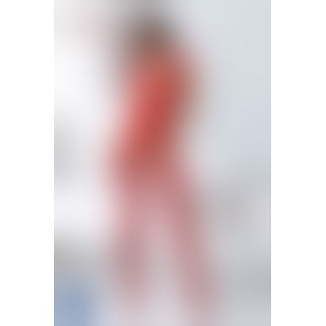 Сітчастий бодістокінг Passion BS062 One Size, Red, комбінезон, імітація панчіх, відкритий доступ