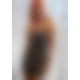 Leg Avenue Shimmer Sheer rhinestone tube dress OS Black/Silver