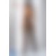 Бодистокинг Passion BS065 white, комбинезон, крупная сетка