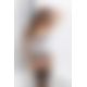(SALE) Корсет с пажами SUELO CORSET white L/XL - Passion Exclusive, трусики, шнуровка