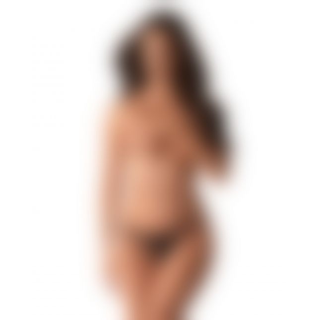 Жіночі стрінги - Obsessive 831-THC-1 Crotchless Thong Black