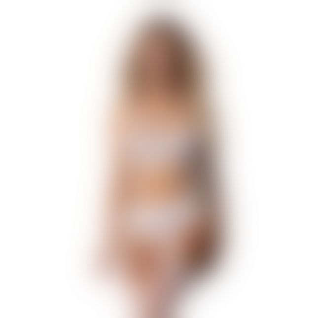 Комплект Obsessive Premisis White 3-pcs crotchless set S/M