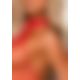 Бодистокинг Leg Avenue Racer neck bodystocking Red