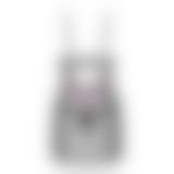 Пеньюар Obsessive Novenes chemise & thong, M/L, облегающий, прозрачный, со стрепами, стринги в компл