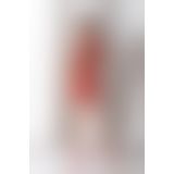Мини-платье с вертикальным узором Passion BS097 One Size, red, плетение по бокам