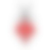 Полупрозрачное боди с кружевом Passion PEONIA BODY L/XL red