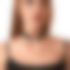 Чокер із металевим кільцем та шипами з натуральної шкіри Art of Sex - Ruby, колір Чорний