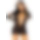 Бесшовное мини-платье Leg Avenue Long sleeve cut out mini dress One size Black