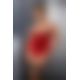 (SALE) Корсет с пажами EVANE CORSET red 6XL/7XL - Passion, шнуровка, трусики