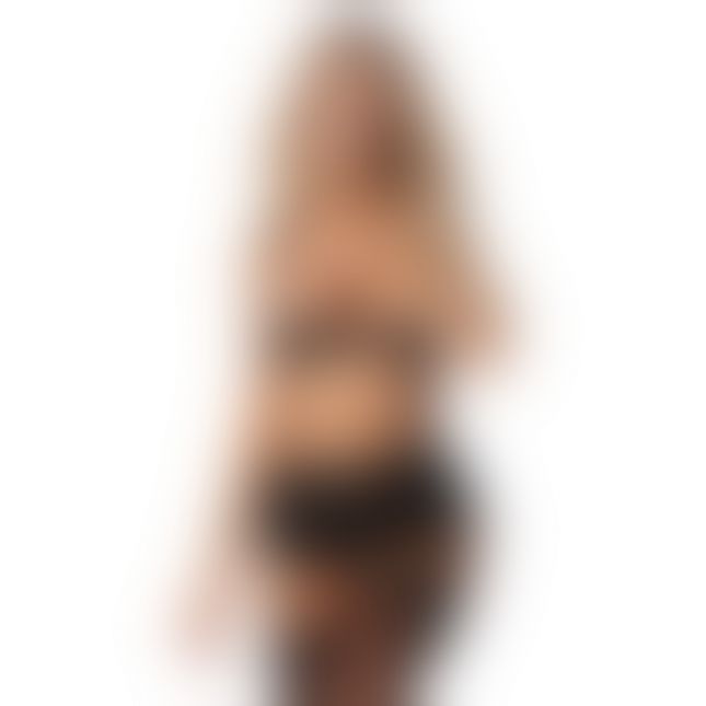 Комплект Obsessive Lecille 3-pcs crotchless set L/XL