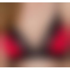 Эластичный топ с кружевом Passion PS001 TOP red-black, size L
