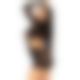 Бесшовное мини-платье Leg Avenue Long sleeve cut out mini dress One size Black