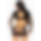 Бесшовное мини-платье Leg Avenue Long sleeve cut out mini dress One size Black