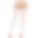 Чулки-сетка со швом сзади Leg Avenue Butterfly back seam thigh highs One size White