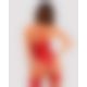 Прозрачный корсет Obsessive Lacelove corset XS/S Red, кружево, подвязки для чулок