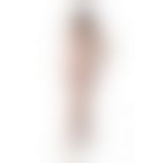 Мини-платье с вертикальным узором Passion BS097 One Size, white, плетение по бокам