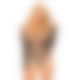Боди Leg Avenue Crystalized fishnet bodysuit Black One Size