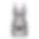 Пеньюар Obsessive Novenes chemise & thong, XL/2XL, облегающий, прозрачный, со стрепами, стринги в ко