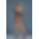 Бодистокинг Caprice Lingerie Model 07 One size Black, топ, велосипедки, сетка со стразами