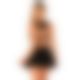 Сорочка бэби-долл с кружевом на груди Obsessive Donna Dream babydoll XS/S Black, стринги