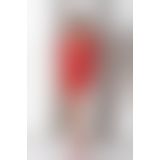 Полупрозрачное мини-платье Passion BS101 One Size, red, рукава-митенки