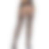 Колготки Leg Avenue Fishnet tights with back seam One size Black, задний шов, кружево, сетка