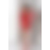 Полупрозрачное мини-платье Passion BS101 One Size, red, рукава-митенки