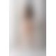 Бодистокинг с имитацией корсетной шнуровки Passion BS094 One Size, white, цветочный узор, с доступом