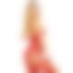 Бодистокинг Leg Avenue Rhinestone Lace and Net Bodystocking Red One Size