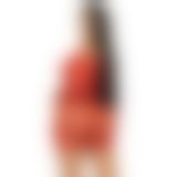 Leg Avenue Heart net mini dress OS Red