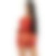 Leg Avenue Heart net mini dress OS Red