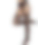 Колготки Leg Avenue Fishnet tights with back seam One size Black, задний шов, кружево, сетка