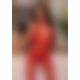 Бодистокинг Leg Avenue Rhinestone Lace and Net Bodystocking Red One Size