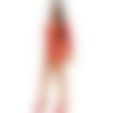 Leg Avenue Heart net mini dress OS Red