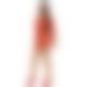 Leg Avenue Heart net mini dress OS Red