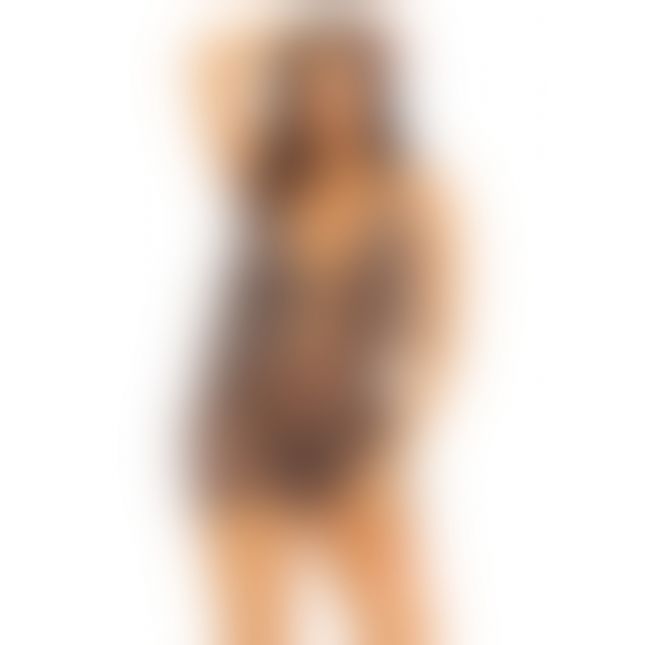 Сукня Leg Avenue Lurex Rhinestone Keyhole Halter Dress One Size Black/Silver