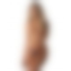 Трусики-стринги Obsessive Novenes crotchless thong, XS/S, сетка, стрепы, украшение со стразами, откр